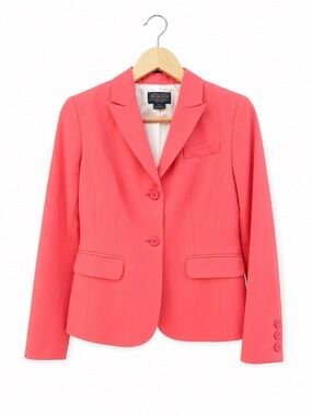 Pendleton Coral Pink Tailored Women's Blazer Office Siren Corpcore Button Jacket